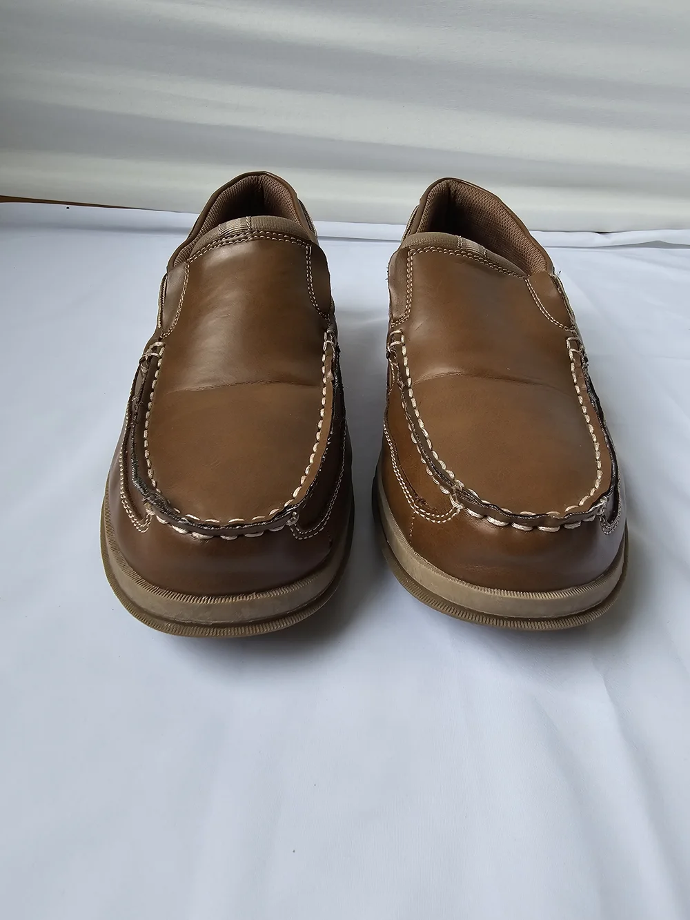 Stone Canyon Men's Brown Slip-On Boat Shoes / Loafers - Size 8.5M